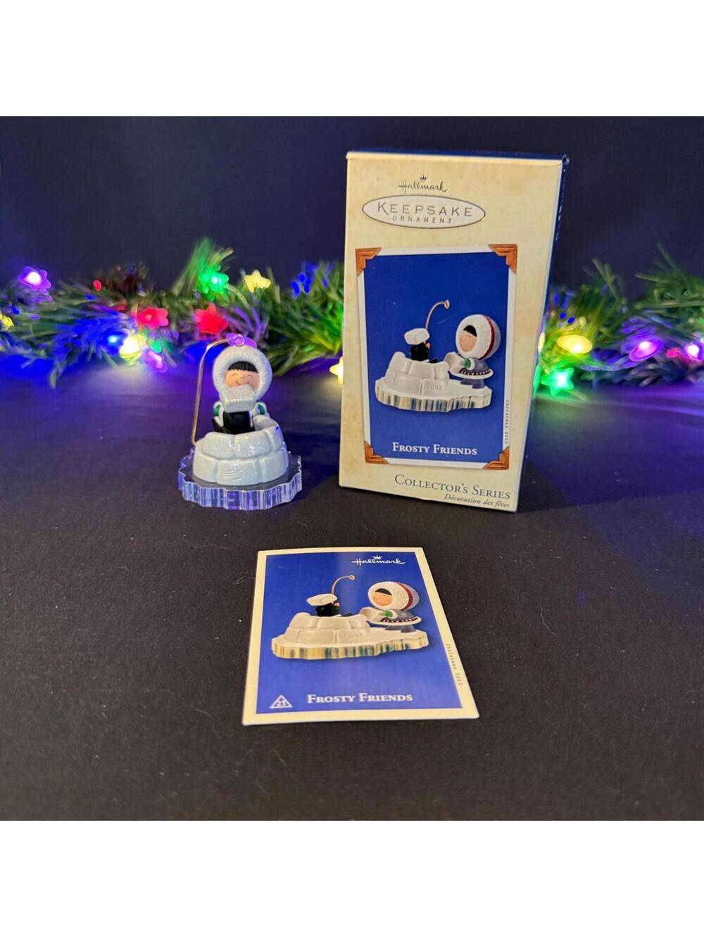 Frosty Friends - Penguin and Igloo - #23 in Series - Hallmark Ornament (2002)